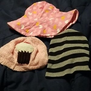 3 Baby Size 0-6 Months and 0-12 Months Hats DEAL 5 for $20